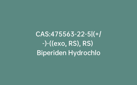 CAS:475563-22-5|(+/-)-((exo, RS), RS) Biperiden Hydrochloride