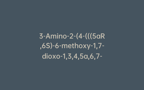 3-Amino-2-(4-(((5aR,6S)-6-methoxy-1,7-dioxo-1,3,4,5a,6,7-hexahydroazeto[2,1-b]furo[3,4-d][1,3]thiazin-6-yl)carbamoyl)-1,3-dithietan-2-ylidene)-3-oxopropanoic Acid