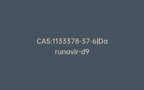 CAS:1133378-37-6|Darunavir-d9