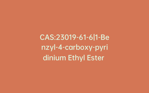 CAS:23019-61-6|1-Benzyl-4-carboxy-pyridinium Ethyl Ester Bromide