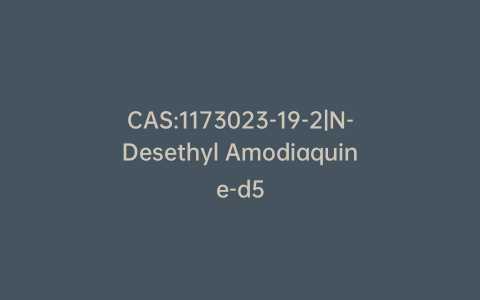 CAS:1173023-19-2|N-Desethyl Amodiaquine-d5