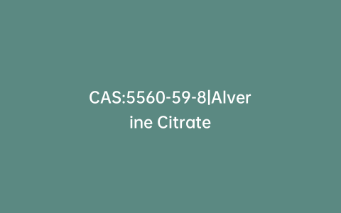 CAS:5560-59-8|Alverine Citrate