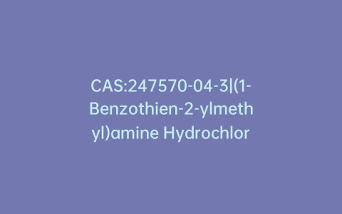 CAS:247570-04-3|(1-Benzothien-2-ylmethyl)amine Hydrochloride