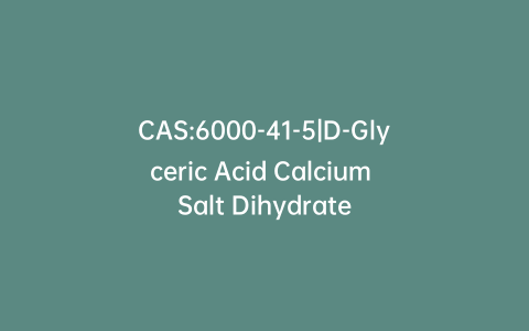 CAS:6000-41-5|D-Glyceric Acid Calcium Salt Dihydrate