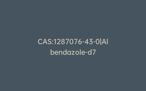 CAS:1287076-43-0|Albendazole-d7