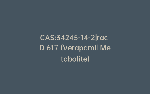 CAS:34245-14-2|rac D 617 (Verapamil Metabolite)